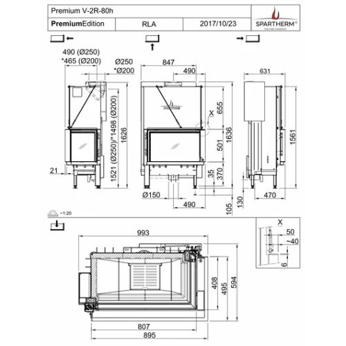 SPARTHERM PREMIUM V-2R-80h