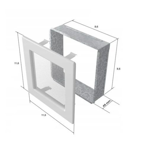 RUSTICAL KANDALLÓ SZELLŐZŐRÁCS cm