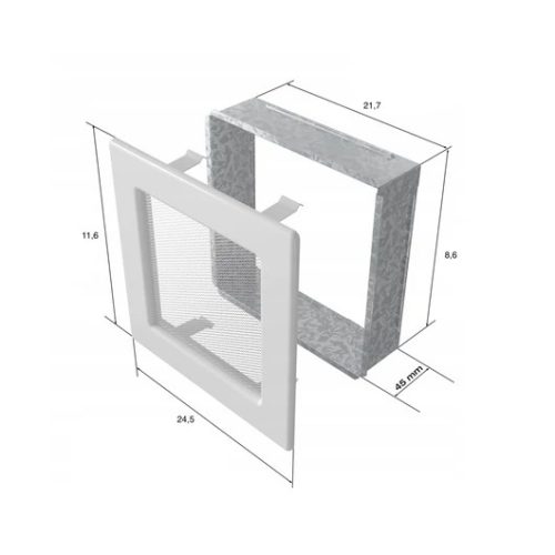 RUSTICAL KANDALLÓ SZELLŐZŐRÁCS 11x24cm