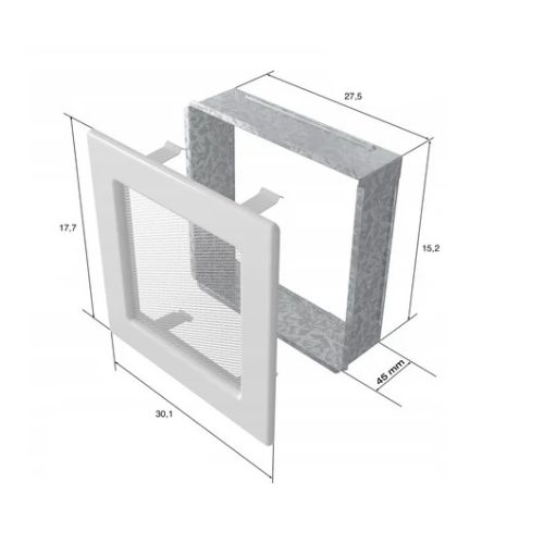 RUSTICAL KANDALLÓ SZELLŐZŐRÁCS 17x30cm