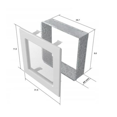 RUSTICAL KANDALLÓ SZELLŐZŐRÁCS 11x32cm