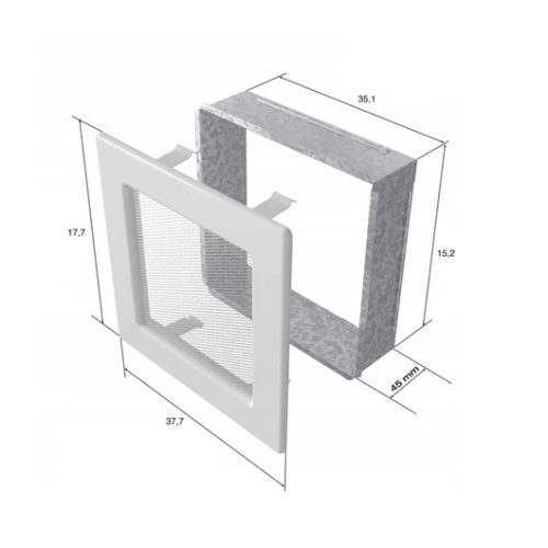 RUSTICAL KANDALLÓ SZELLŐZŐRÁCS 17x37cm