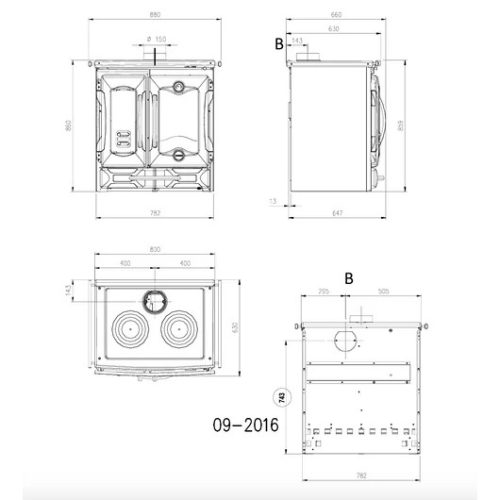 LA NORDICA MAMY FEKETE FATÜZELÉSŰ SPARHELT