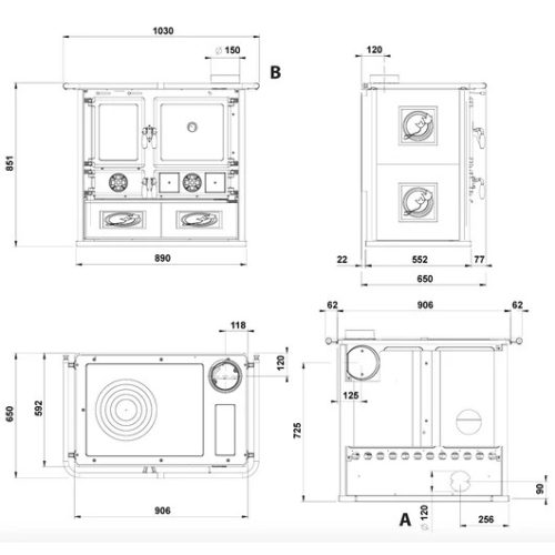 LA NORDICA ROSA 5.0 CAPPUCCINO FATÜZELÉSŰ SPARHELT KERÁMIA BURKOLATTAL