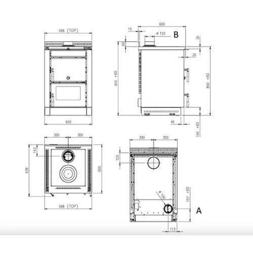 LA NORDICA VICENZA EVO INOX FATÜZELÉSŰ SPARHELT