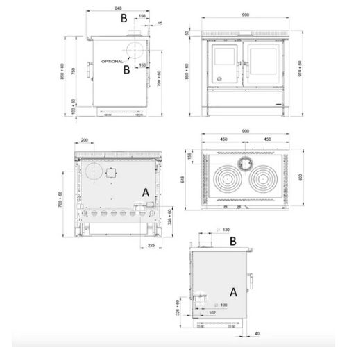 LA NORDICA VENEZIA INOX FATÜZELÉSŰ SPARHELT