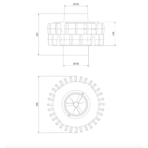 HŐTÁROLÓ ÖNTVÉNY GYŰRŰ REN/M TORA/M KÁLYHÁKHOZ 2DB 150Ø