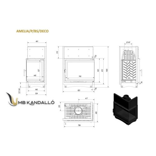 KRATKI AMELIA DECO JOBBOS EGYBENYÍLÓ