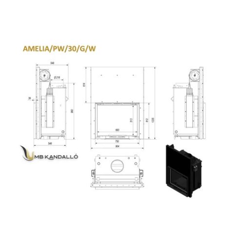 KRATKI VÍZTERES KANDALLÓ AMELIA 30 LIFTES