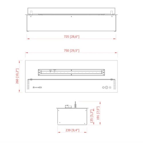 PLANIKA NEO 750 AUTOMATA BIOETANOL TARTÁLY