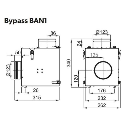 BYPASS SZŰRŐ VENTILÁTORHOZ BAN1