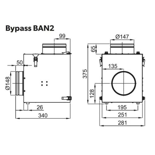 BYPASS SZŰRŐ VENTILÁTORHOZ BAN2
