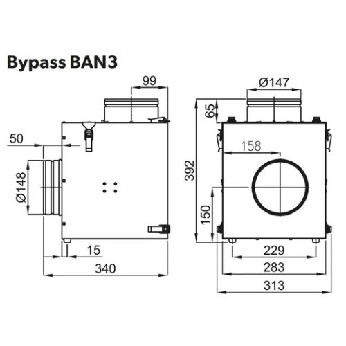 BYPASS SZŰRŐ VENTILÁTORHOZ BAN3
