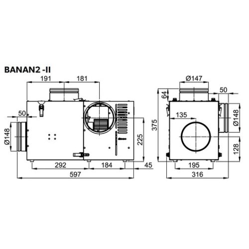 KOMPLETT KANDALLÓ VENTILÁTOR 570 m3/h