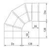HORGANYZOTT KÖNYÖK 90° 250 MM