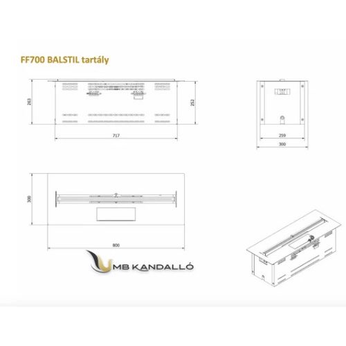 KRATKI FF700 BALSTIL AUTOMATA TARTÁLY