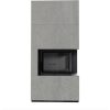 KRATKI FLOKI BOX 8 kW CEMENTO GRIGIO KANDALLÓ KŐ BURKOLATTAL JOBBOS FEKETE BELSŐVEL