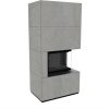 KRATKI FLOKI BOX 8 kW CEMENTO GRIGIO KANDALLÓ KŐ BURKOLATTAL JOBBOS FEKETE BELSŐVEL
