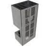 KRATKI FLOKI BOX 8 kW CEMENTO GRIGIO KANDALLÓ KŐ BURKOLATTAL JOBBOS FEKETE BELSŐVEL