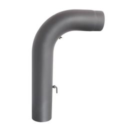   KÁLYHA BEKÖTŐ KÖNYÖK TISZTÍTÓ NYÍLÁSSAL ÉS ELZÁRÓ SZELEPPEL 130MM