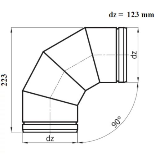 HORGANYZOTT ÁLLÍTHATÓ KÖNYÖK 0-90 125 MM