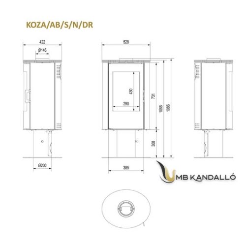 KOZA AB/S/N KANDALLÓKÁLYHA