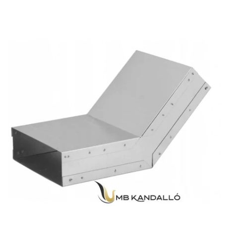 TÉGLALAP CSATORNA KÖNYÖK TÉRBELI FIX 45° 200x50