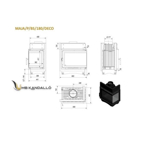 KRATKI MAJA 180 12 DECO JOBB EGYBENYÍLÓ KANDALLÓBETÉT