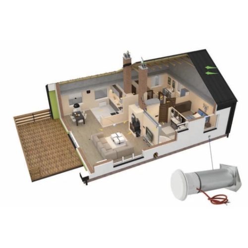 KEREK LÉGBEVEZETŐ FŰTŐSZÁLLAL ÉS VISSZACSAPÓ SZELEPPEL 150MM SAVÁLLÓ SZELLŐZŐVEL