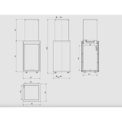 PATIO MINI TERASZMELEGÍTŐ Naturali Pietra Grey KŐ ELŐLAPPAL TÁVIRÁNYÍTÓVAL