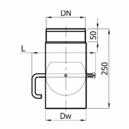 ELZÁRÓSZELEPES FÜSTCSŐ 130MM
