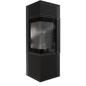   KRATKI TORA S KÁLYHA NERO ASSOLUTO KŐ BURKOLATTAL FEKETE BELSŐVEL